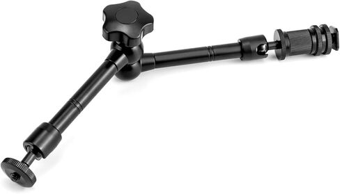 QWORK ذراع مفصلي قابل للتعديل ومشبك كبير جدًا، مجموعتان 11 بوصة ذراع سحري للاحتكاك وحامل هاتف محمول بمشبك كاميرا فائق in Kuwait