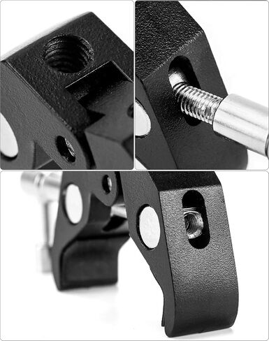 QWORK ذراع مفصلي قابل للتعديل ومشبك كبير جدًا، مجموعتان 11 بوصة ذراع سحري للاحتكاك وحامل هاتف محمول بمشبك كاميرا فائق in Kuwait