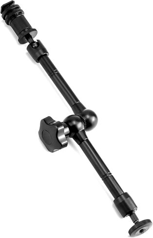 QWORK ذراع مفصلي قابل للتعديل ومشبك كبير جدًا، مجموعتان 11 بوصة ذراع سحري للاحتكاك وحامل هاتف محمول بمشبك كاميرا فائق in Kuwait