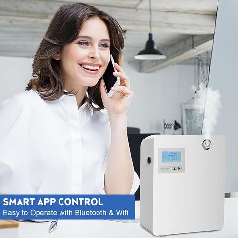 ColorSavvy Scent Air Machine for Home, Waterless Essential Oil Diffuser with Smart Cold Air Technology, Bluetooth & WiFi Aromatherapy Diffuser Cover up to 1000 Sq Ft for Large Room, Office, Hotel in Kuwait