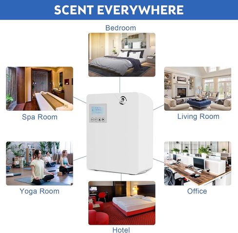 ColorSavvy Scent Air Machine for Home, Waterless Essential Oil Diffuser with Smart Cold Air Technology, Bluetooth & WiFi Aromatherapy Diffuser Cover up to 1000 Sq Ft for Large Room, Office, Hotel in Kuwait