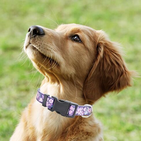 3 PCS Cute Dog Collar Adjustable with Patterns, Ultra Comfy Soft Breathable Pet Collar for Girl Female Small Medium Large Dogs (L(14-22in), 1-Combinatorial) in Saudi Arabia