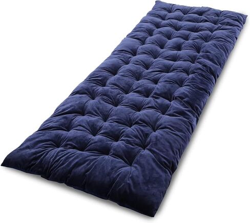Stonehomy 2-3 Inches Thicker Comfortable Cotton Sleeping Cot Pad Mattress, Navy Blue/Gray/Brown in Kuwait