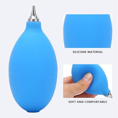 Blower Pump, Silicone Hand Bulb, Ear Pump, Squeeze Ball Pump Duster, Ear Mold Dust Cleaner, Air Blower for Hearing Aids Camera Lens, Watch, Clears Moisture & Ear Wax in Kuwait