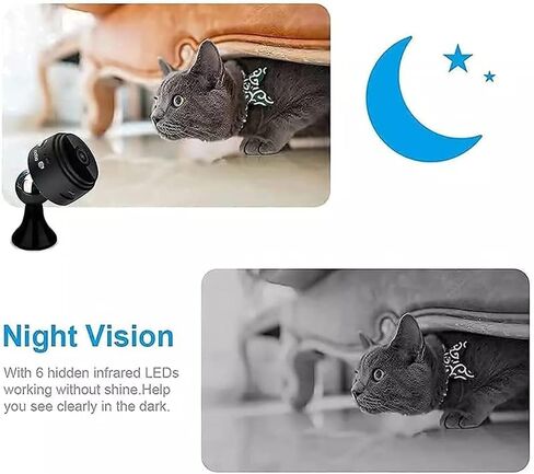 كاميرا واي فاي صغيرة 1080 بكسل، كاميرا محمولة عالية الدقة بالكامل، كاميرا مراقبة أمنية داخلية صغيرة مع كاميرا مربية سرية داخلية للفيديو المباشر in Kuwait