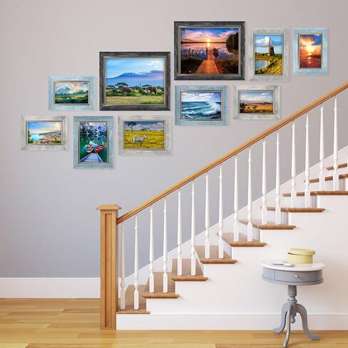 XUANLUO إطارات الصور 10 حزمة معرض الكولاج مجموعة ديكور الحائط مع إطار الصورة 4x6 5x7 8x10 لسطح الطاولة أو التركيب in Kuwait