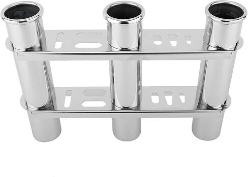 NovelBee 316 Stainless Steel 3 Tubes Fishing Rod Holder for Boat Marine Kayak Yacht in Saudi Arabia