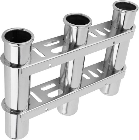 NovelBee 316 Stainless Steel 3 Tubes Fishing Rod Holder for Boat Marine Kayak Yacht in Saudi Arabia