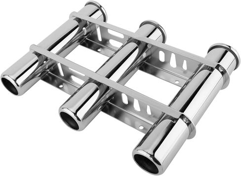 NovelBee 316 Stainless Steel 3 Tubes Fishing Rod Holder for Boat Marine Kayak Yacht in Saudi Arabia