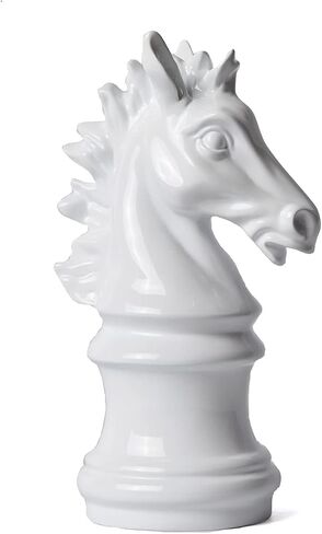 Modern Sculpture Decor Chess Statue Gifts Table Centerpiece Crafts Polyresin Home Arts Black 10inch in Saudi Arabia