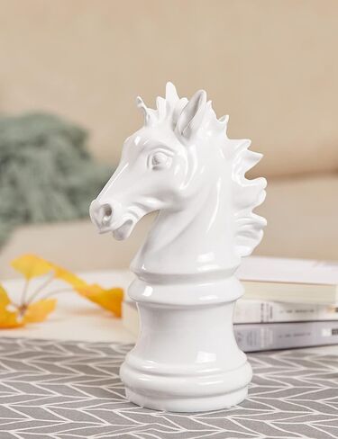 Modern Sculpture Decor Chess Statue Gifts Table Centerpiece Crafts Polyresin Home Arts Black 10inch in Saudi Arabia