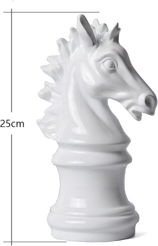 Modern Sculpture Decor Chess Statue Gifts Table Centerpiece Crafts Polyresin Home Arts Black 10inch in Saudi Arabia