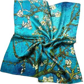 Shanlin Unisex 100% Mulberry Silk Square Scarf in Gift Box (21"x21")