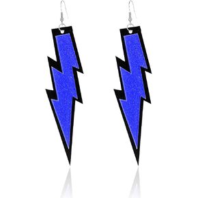80s Neon Earrings Halloween Lightning Earrings Retro Acrylic Drop Dangle for Women 80's Party