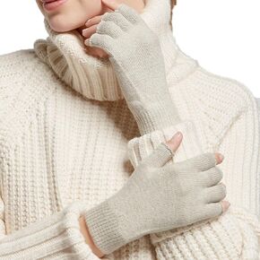 Facecozy Wool Blend Fingerless Gloves for Women Super Soft Cozy Half Finger Gloves Cold Weather Knit Wrist Warmers for Women in Kuwait