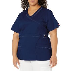 Dickies Gen Flex Women Scrubs Top Mock Wrap 817355