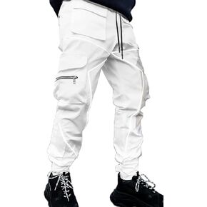 Ambcol Mens Cargo Pants Hip Hop Techwear Harem Pant Jogger Streetwear Tactical Track Pants