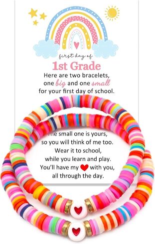 YSSHIN First Day of Kindergarten/School Bracelet Gift, Back to School Bracelet Mommy and Me in Kuwait