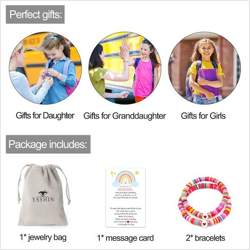 YSSHIN First Day of Kindergarten/School Bracelet Gift, Back to School Bracelet Mommy and Me in Kuwait