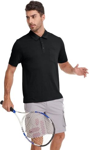 بلوفر MEETYOO بسحاب ربع للرجال، قمصان بولو بأكمام طويلة، 1/4 سريع الجفاف بعامل حماية من أشعة الشمس 50+ للحماية من الشمس in Kuwait