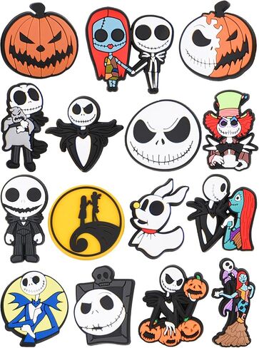 VZDIOR Pack of Skull Shoe Charms Halloween Horror Shoes Decoration Charms for Party Favor in Saudi Arabia