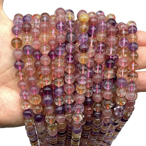 خرز دومورتيريت بجودة الأحجار الكريمة الأفريقية من ABCGEMS - درجة AAA (أزرق غامق مع قليل من الشوائب أو الشوائب) كريستال شاكرا حجر الطاقة ناعم مستدير صغير 6 مم in Kuwait