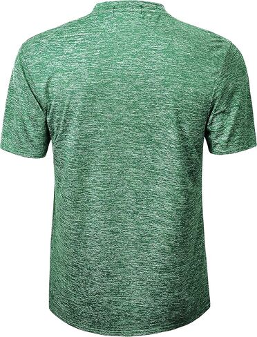 TAPULCO Collarless Golf Shirts for Men Quick Dry Color Block Breathable Soft Athletic Casual Daily T-Shirts in Kuwait