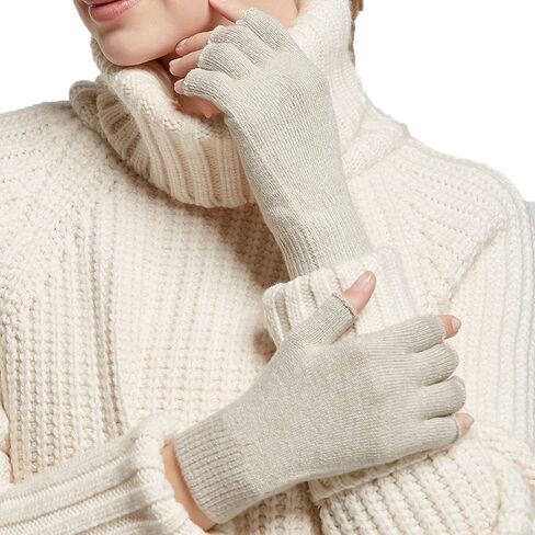 Facecozy Wool Blend Fingerless Gloves for Women Super Soft Cozy Half Finger Gloves Cold Weather Knit Wrist Warmers for Women in Kuwait
