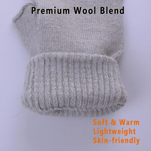 Facecozy Wool Blend Fingerless Gloves for Women Super Soft Cozy Half Finger Gloves Cold Weather Knit Wrist Warmers for Women in Kuwait