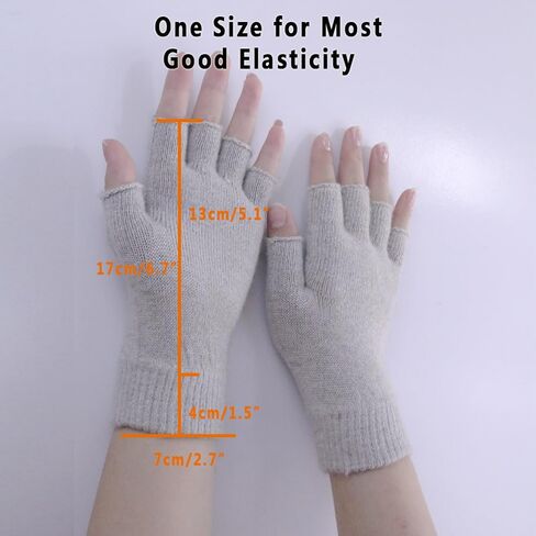 Facecozy Wool Blend Fingerless Gloves for Women Super Soft Cozy Half Finger Gloves Cold Weather Knit Wrist Warmers for Women in Kuwait