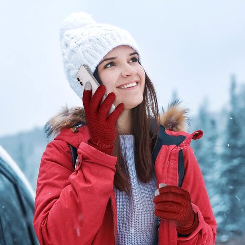 Apoway 6 Pairs Knit Touchscreen Gloves Winter Warm Touchscreen Texting Gloves for Women in Kuwait