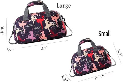 Small/Large Dance Duffle Bag For Girls Sport Gym Bags For Women Yoga Bag (Rose, Large) in Kuwait