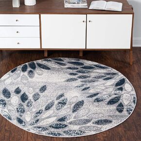 Rugs.com Charleston Collection Rug – 4' x 6' Gray Low-Pile Rug Perfect for Living Rooms, Large Dining Rooms, Open Floorplans