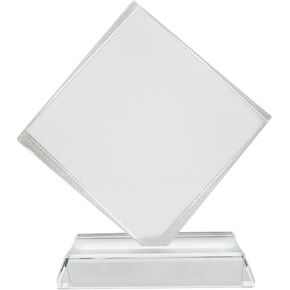 Crystal Sublimation Blanks Sublimation Glass for Custom Picture Photo Frame, Award Plaque, Crystal Tabletop Decor, In-Loving Memory Sublimatin Printing Products (Heart)