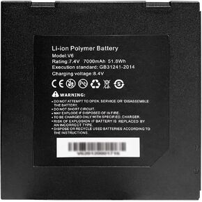 Rsrteng V6 7000mAh Battery for CCTV Tester 7.4V 51.8Wh Rechargeable Lithium-ion Polymer Battery Spare Battery Compatible with X9 serise and IPC-8600plus serise camera tester IPC tester