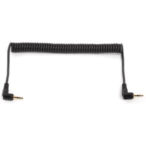 Wooden Camera Coiled 2.5mm TRS to 2.5mm TRS Cable, 12" Resting to 30" Extended, Right-Angle Connectors, for LANC Remote Control to Camera in Kuwait