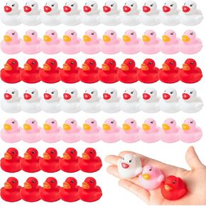 Haooryx 60pcs Pink Ribbon Mini Rubber Ducks Breast Cancer Awareness Bathing Toy Pink Ribbon Butterfly Hope Tiny Ducks for Girls Women Breast Cancer Awareness Inspiring Gifts Seminar Stationery Supply in Saudi Arabia