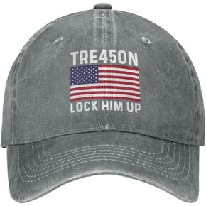 قبعة Sefgaen Tre45on Anti Trump Lock Him Up للرجال، قبعات للأب، قبعة مضحكة in Kuwait