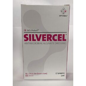 Systagenix Wound Management 53800202 Silvercel Antimicrobial Alginate Dressing 2 X 2,Systagenix Wound Management - Carton 10