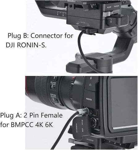 كابل طاقة لـ DJI Ronin S Stabilizer Gimbal إلى BMPCC 4K 6K كاميرا فيديو Blackmagic Pocket Cinema Camera 4K Magic Electric Tap Design كابل شحن (12 بوصة) in Kuwait