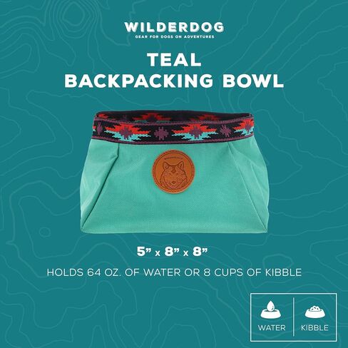 وعاء حقيبة الظهر Wilderdog - يحمل الطعام والماء حتى 64oz - أزرق مخضر in Kuwait