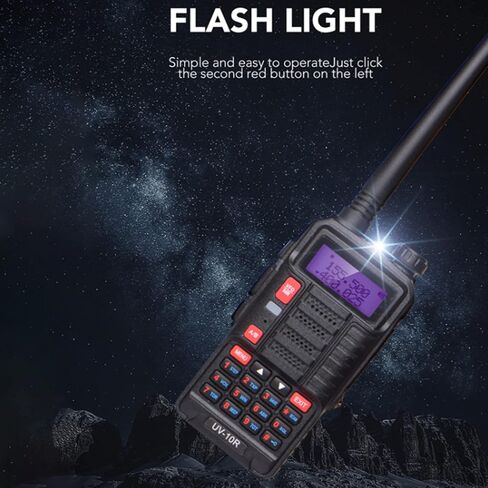 BAOFENG UV-10R Tri-Power 7W اتجاهين راديو محمول طويل المدى لاسلكي تخاطب للبالغين مع كابل USB in Saudi Arabia