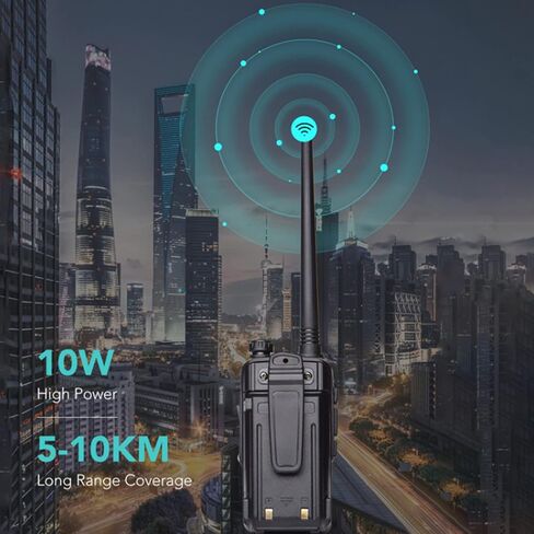 BAOFENG UV-10R Tri-Power 7W اتجاهين راديو محمول طويل المدى لاسلكي تخاطب للبالغين مع كابل USB in Saudi Arabia