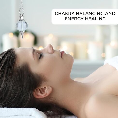 PYOR Rose Quartz Sphere Ball Shaped Pendulum Necklace| Chakra Balancing Good Luck Charms Gems| Reiki Energy Pendant| Crystal Wealth Prosperity| Natural Gemstones Point Pendulums| Best Office Gift Set in Kuwait