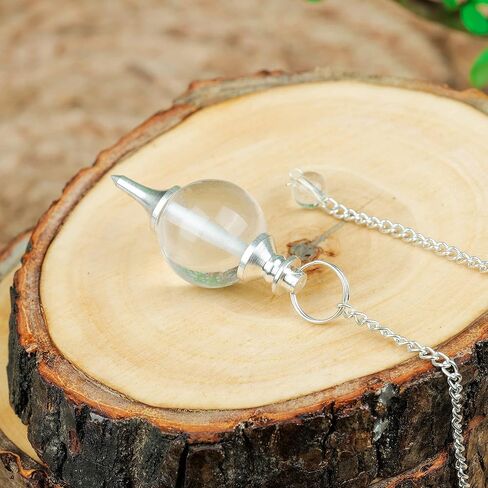 PYOR Rose Quartz Sphere Ball Shaped Pendulum Necklace| Chakra Balancing Good Luck Charms Gems| Reiki Energy Pendant| Crystal Wealth Prosperity| Natural Gemstones Point Pendulums| Best Office Gift Set in Kuwait