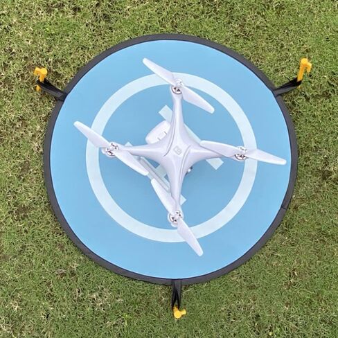 منصة هبوط الطائرة بدون طيار من مارس هوبر، 30 بوصة، مقاومة للماء | قابلة للطي | محمولة، مناسبة لطائرة هليكوبتر RC بدون طيار، طائرة بدون طيار PVB، DJI Mavic Pro Phantom 2/3/4/ Pro، Antel Robotic، 3DR Solo Drone (برتقالي) in Kuwait