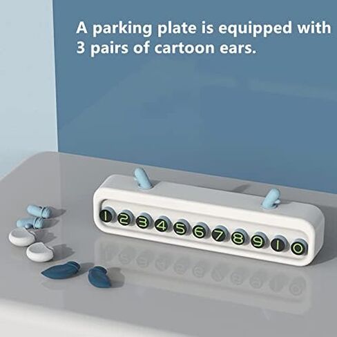 لوحة بطاقة ركن السيارة المؤقتة من Holy Feather - حل سهل لاحتياجات ركن السيارة الخاصة بك، لوحة بطاقة رقم الهاتف المؤقتة لبطاقة ركن السيارة الرقمية اللطيفة<أزرق داكن> in Kuwait