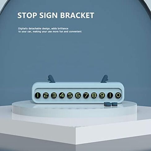 لوحة بطاقة ركن السيارة المؤقتة من Holy Feather - حل سهل لاحتياجات ركن السيارة الخاصة بك، لوحة بطاقة رقم الهاتف المؤقتة لبطاقة ركن السيارة الرقمية اللطيفة<أزرق داكن> in Kuwait