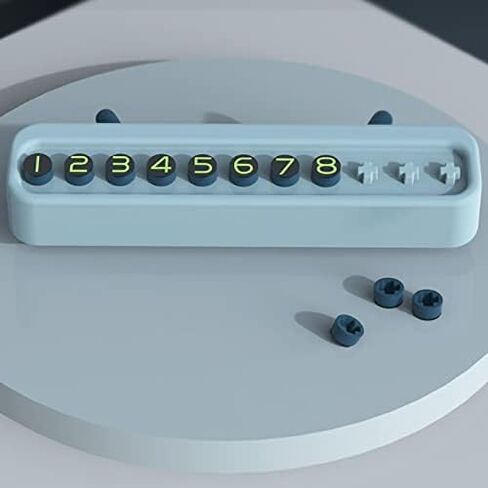 لوحة بطاقة ركن السيارة المؤقتة من Holy Feather - حل سهل لاحتياجات ركن السيارة الخاصة بك، لوحة بطاقة رقم الهاتف المؤقتة لبطاقة ركن السيارة الرقمية اللطيفة<أزرق داكن> in Kuwait