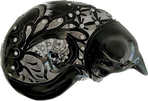 Talavera Sleeping Cat, Hand Made in Saudi Arabia